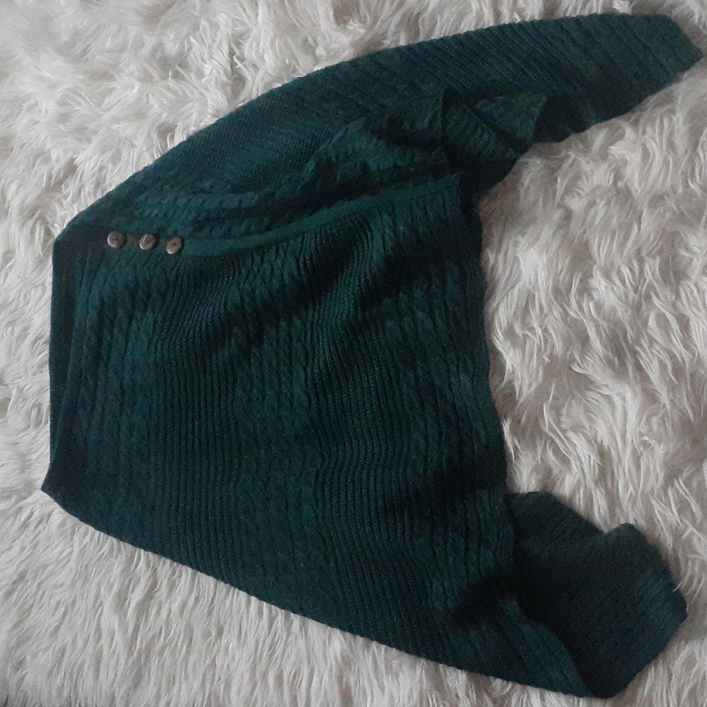 Charlie Paige Indie Adventurecore Teal Knit Poncho